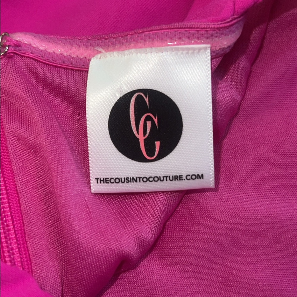 Bright Pink One-Shoulder Ruffle Dress - Picture 5 of 5